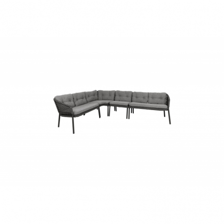 Sofa angle droit 6 places OECAN gris