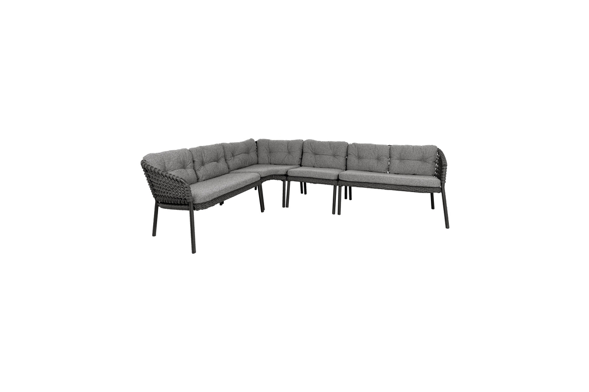 Sofa angle droit 6 places OECAN gris