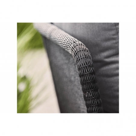 Sofa angle gauche 5 places HORIZON noir