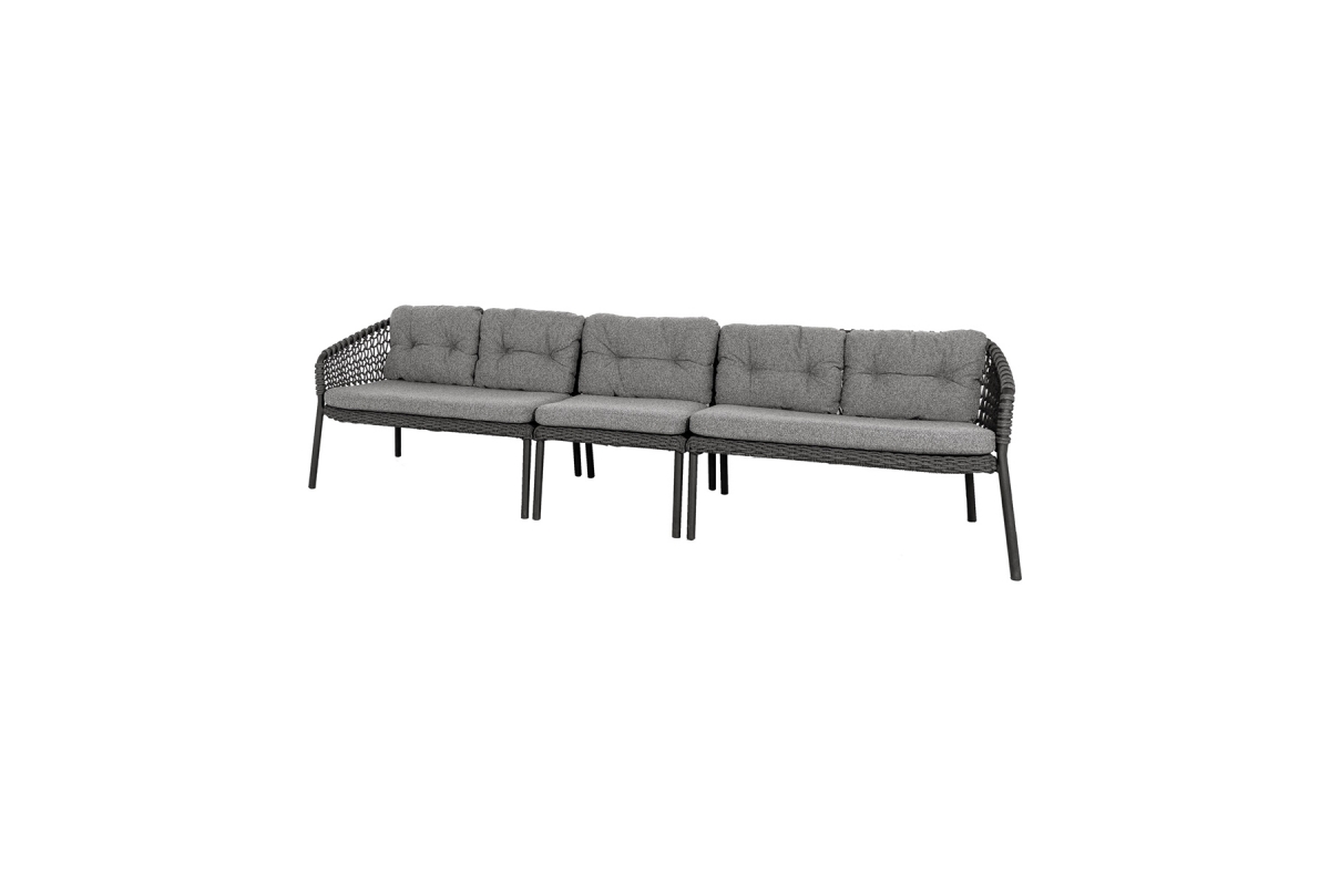 Sofa droit 5 places OCEAN gris