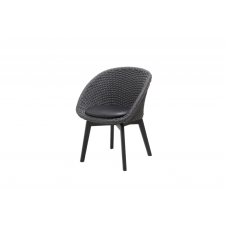 Chaise PEACOCK coussin cuir