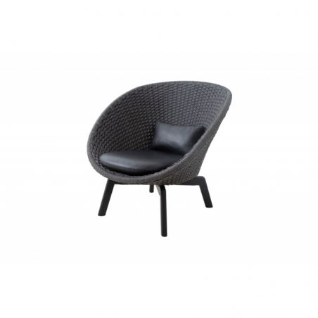 Fauteuil PEACOCK coussin cuir