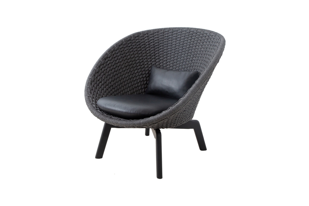 Fauteuil PEACOCK coussin cuir
