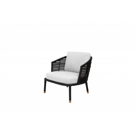 Fauteuil SENSE en rotin noir