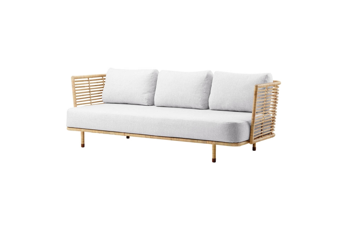 Sofa SENSE en rotin naturel White
