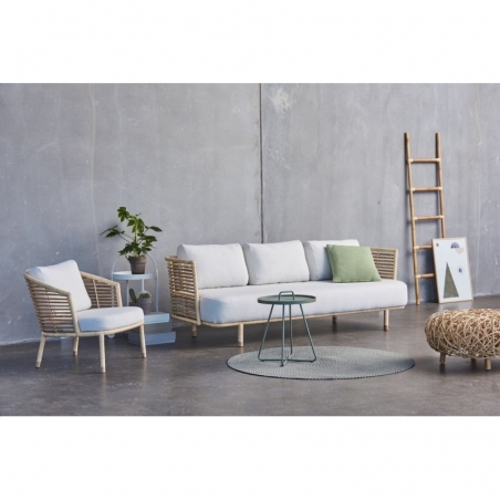 Sofa SENSE en rotin naturel White