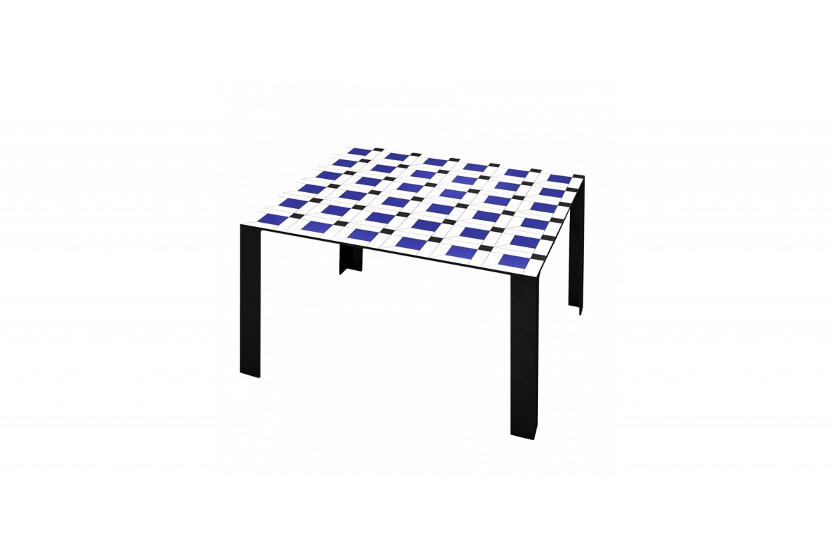Table COCO imprimé bleu