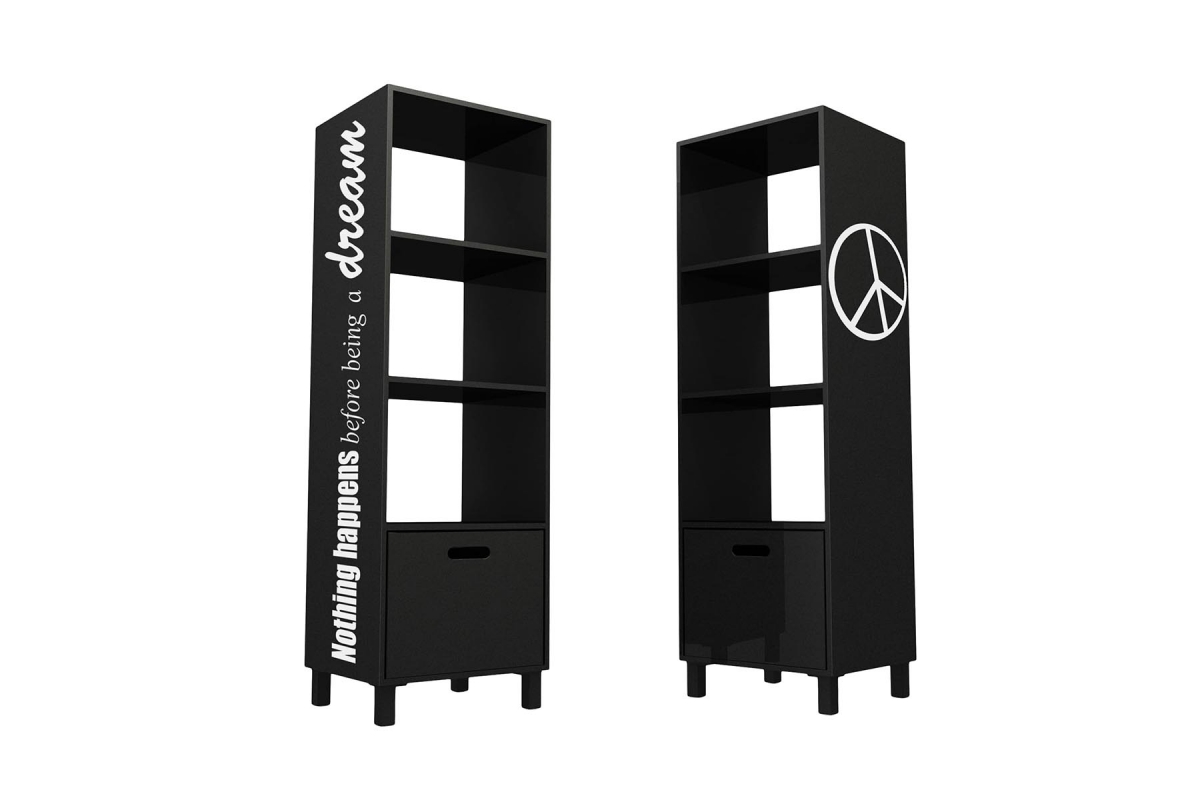 Etagère Enigmes SIMBOLO Noir et blanc
