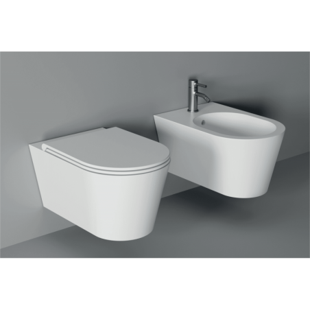 Toilettes suspendu HIDE ROUND 57x37cm