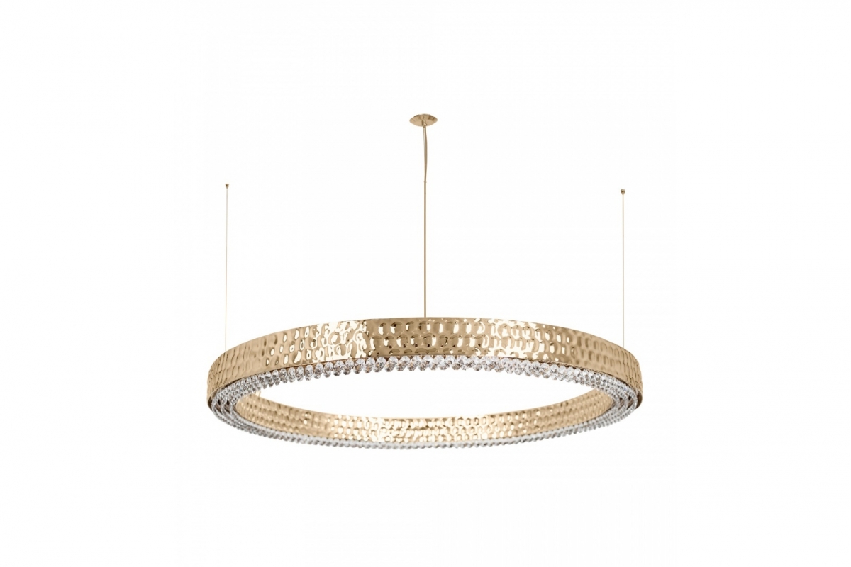 Suspension METIS D100cm en laiton martelé