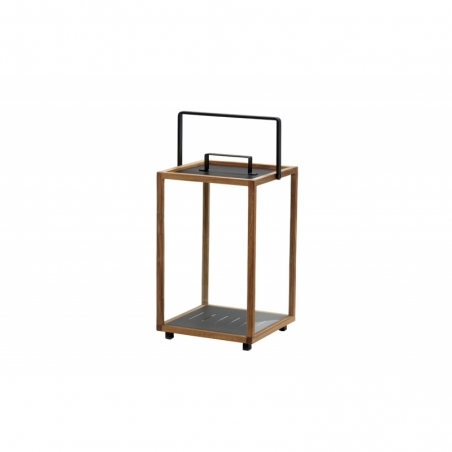 Variante Lanterne LIGHTHOUSE Large en bois Lava grey / Teck