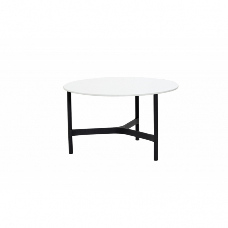 Table TWIST ronde Ø70cm pieds alu Lava Grey White