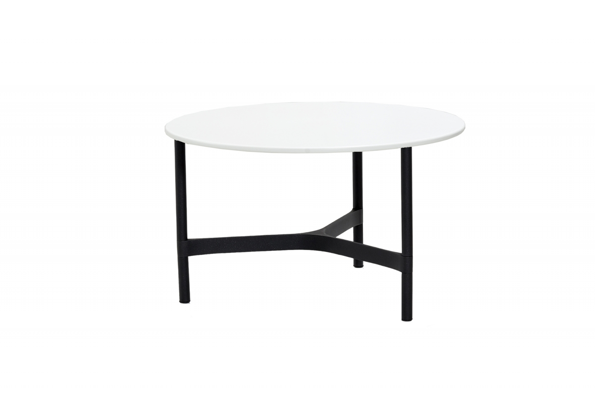 Table TWIST ronde Ø70cm pieds alu Lava Grey White