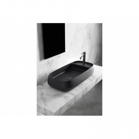 Vasque NUR PLAN 80x40cm noir mat
