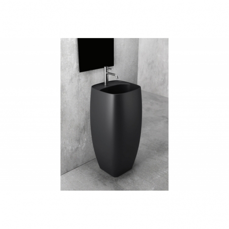 Lavabo colonne NUR noir mat