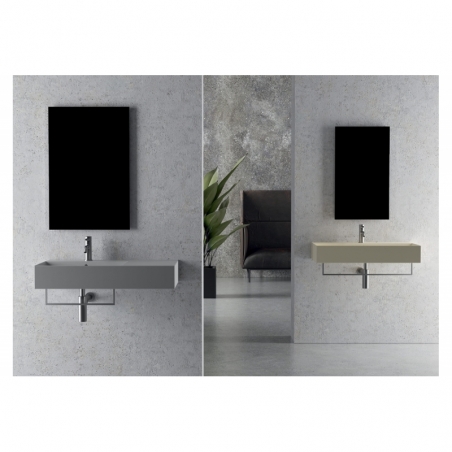 Vasque SPY 81x46cm PLAN Cendre mat