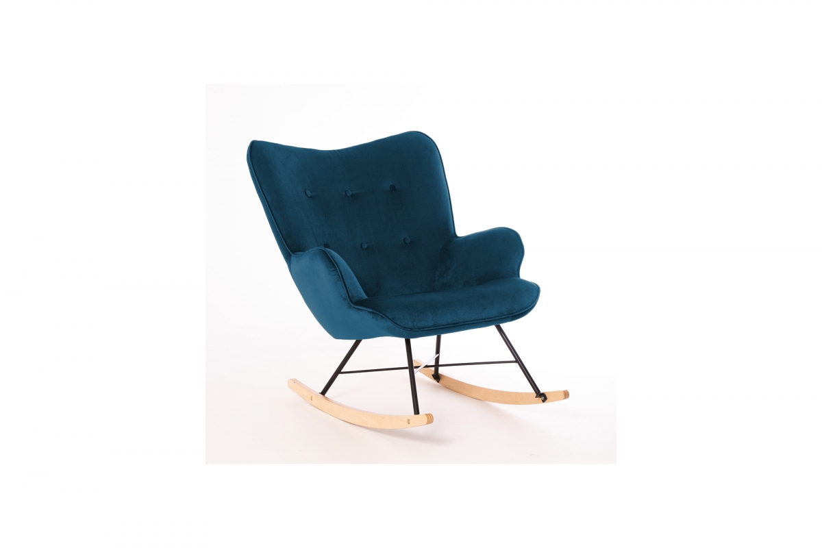 Fauteuil à bascule bleu marine