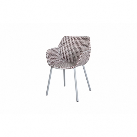 Chaise VIBE Light Grey Bordeau Dusty Rose